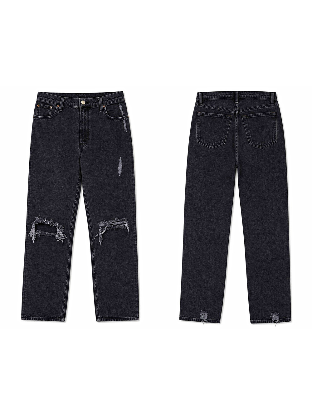 Abercrombie & Fitch Women’s 27 Straight Ultra High Rise Dark Wash Black Jeans